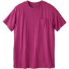 imageKingSize Mens Big ampamp Tall ShrinkLess Lightweight LongerLength Crewneck Pocket TShirtHeather Magenta