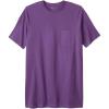 imageKingSize Mens Big ampamp Tall ShrinkLess Lightweight LongerLength Crewneck Pocket TShirtVintage Purple