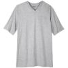 imageKingSize Mens Big ampamp Tall ShrinkLess Lightweight LongerLength VNeck TShirtHeather Grey