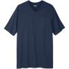 imageKingSize Mens Big ampamp Tall ShrinkLess Lightweight LongerLength VNeck TShirtNavy