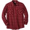 imageKingSize Mens Big ampamp Tall Signature Plaid Flannel ShirtBurgundy Windowpane