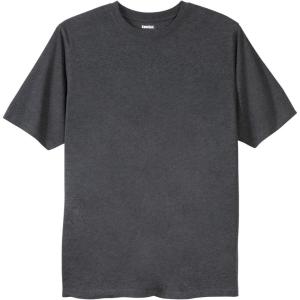 imageKingSize Mens Big ampamp Tall ShrinkLess Lightweight Crewneck TShirtHeather Charcoal