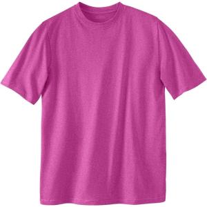 imageKingSize Mens Big ampamp Tall ShrinkLess Lightweight Crewneck TShirtHeather Magenta