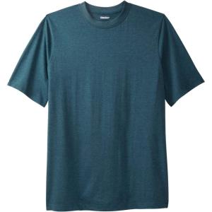 imageKingSize Mens Big ampamp Tall ShrinkLess Lightweight Crewneck TShirtHeather Teal