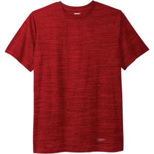 imageKingSize Mens Big ampamp Tall ShrinkLess Lightweight Crewneck TShirtRed Marl