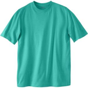 imageKingSize Mens Big ampamp Tall ShrinkLess Lightweight Crewneck TShirtTidal Green