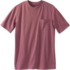 imageKingSize Mens Big ampamp Tall ShrinkLess Lightweight LongerLength Crewneck Pocket TShirtAsh Pink