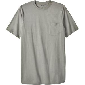 imageKingSize Mens Big ampamp Tall ShrinkLess Lightweight LongerLength Crewneck Pocket TShirtMisty Grey