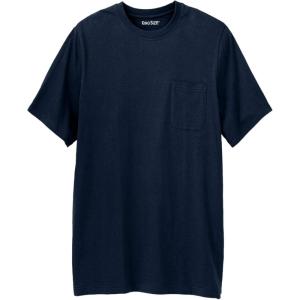 imageKingSize Mens Big ampamp Tall ShrinkLess Lightweight LongerLength Crewneck Pocket TShirtNavy