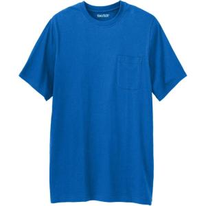 imageKingSize Mens Big ampamp Tall ShrinkLess Lightweight LongerLength Crewneck Pocket TShirtRoyal Blue