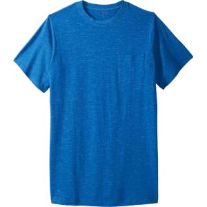 imageKingSize Mens Big ampamp Tall ShrinkLess Lightweight LongerLength Crewneck Pocket TShirtRoyal Blue Heather