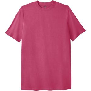 imageKingSize Mens Big ampamp Tall ShrinkLess Lightweight LongerLength Crewneck TShirtAsh Pink