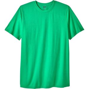 imageKingSize Mens Big ampamp Tall ShrinkLess Lightweight LongerLength Crewneck TShirtHeather Kelly Green