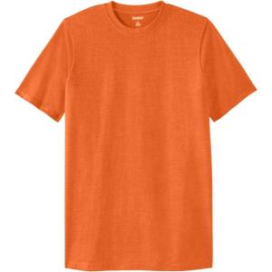 imageKingSize Mens Big ampamp Tall ShrinkLess Lightweight LongerLength Crewneck TShirtHeather Orange