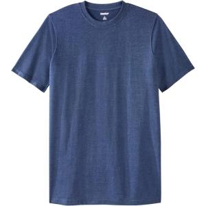 imageKingSize Mens Big ampamp Tall ShrinkLess Lightweight LongerLength Crewneck TShirtHeather Slate Blue