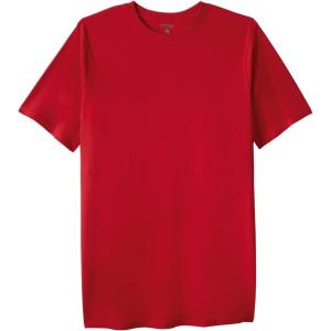 imageKingSize Mens Big ampamp Tall ShrinkLess Lightweight LongerLength Crewneck TShirtRed