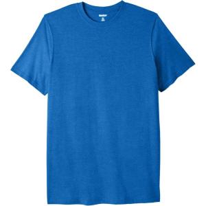 imageKingSize Mens Big ampamp Tall ShrinkLess Lightweight LongerLength Crewneck TShirtRoyal Blue Heather