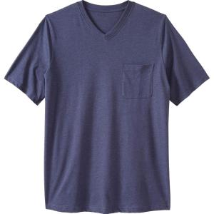 imageKingSize Mens Big ampamp Tall ShrinkLess Lightweight LongerLength VNeck TShirtHeather Slate Blue