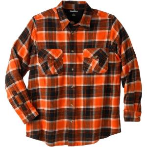 imageKingSize Mens Big ampamp Tall Signature Plaid Flannel ShirtBurnt Orange Plaid