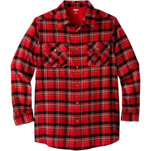 imageKingSize Mens Big ampamp Tall Signature Plaid Flannel ShirtTrue Red Plaid