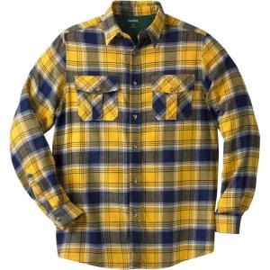 imageKingSize Mens Big ampamp Tall Signature Plaid Flannel ShirtYellow Plaid