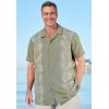 imageKingSize Mens Big ampamp Tall Short Sleeve Island ShirtSafari Green Leaf