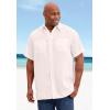 imageKingSize Mens Big ampamp Tall ShortSleeve Linen ShirtGunmetal