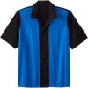 imageKingSize Mens Big ampamp Tall Colorblock Camp ShirtBlack Colorblock