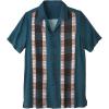 imageKingSize Mens Big ampamp Tall Colorblock Camp ShirtBraided Panel