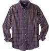 imageKingSize Mens Big ampamp Tall Long Sleeve WrinkleFree Plaid ShirtRich Burgundy Check