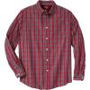 imageKingSize Mens Big ampamp Tall Long Sleeve WrinkleFree Plaid ShirtSmall Red Tartan