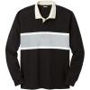 imageKingSize Mens Big ampamp Tall LongSleeve Rugby PoloBlack Rugby