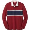 imageKingSize Mens Big ampamp Tall LongSleeve Rugby PoloRich Burgundy Rugby