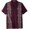 imageKingSize Mens Big ampamp Tall Short Sleeve Island ShirtDeep Purple Leaf