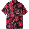 imageKingSize Mens Big ampamp Tall ShortSleeve Linen ShirtBlack Floral