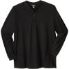 imageKingSize Mens Big ampamp Tall ShrinkLess Lightweight Long Sleeve HenleyBlack