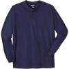 imageKingSize Mens Big ampamp Tall ShrinkLess Lightweight Long Sleeve HenleyNavy