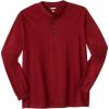 imageKingSize Mens Big ampamp Tall ShrinkLess Lightweight Long Sleeve HenleyRich Burgundy