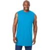 imageKingSize Mens Big ampamp Tall ShrinkLess LongerLength Lightweight Muscle Pocket TeeElectric Turquoise