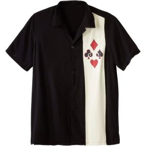 imageKingSize Mens Big ampamp Tall Colorblock Camp ShirtCards Suit