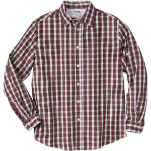 imageKingSize Mens Big ampamp Tall Long Sleeve WrinkleFree Plaid ShirtSmall White Tartan