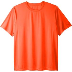 imageKingSize Mens Big ampamp Tall No Sweat Crewneck TeeElectric Orange