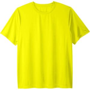 imageKingSize Mens Big ampamp Tall No Sweat Crewneck TeeElectric Yellow