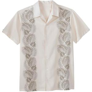 imageKingSize Mens Big ampamp Tall Short Sleeve Island ShirtStone Leaf