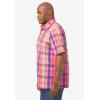 imageKingSize Mens Big ampamp Tall ShortSleeve Plaid Sport ShirtAqua Plaid