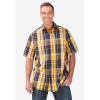 imageKingSize Mens Big ampamp Tall ShortSleeve Plaid Sport ShirtAqua Plaid