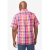 imageKingSize Mens Big ampamp Tall ShortSleeve Plaid Sport ShirtAqua Plaid