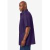 imageKingSize Mens Big ampamp Tall ShortSleeve Pocket Sport ShirtDark Purple