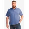 imageKingSize Mens Big ampamp Tall ShrinkLess Lightweight Polo TShirtHeather Charcoal