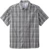 imageKingSize Mens Big ampamp Tall ShortSleeve Plaid Sport ShirtBlack